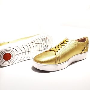 FitFlop gold Leather Sneaker Size 11 Rally